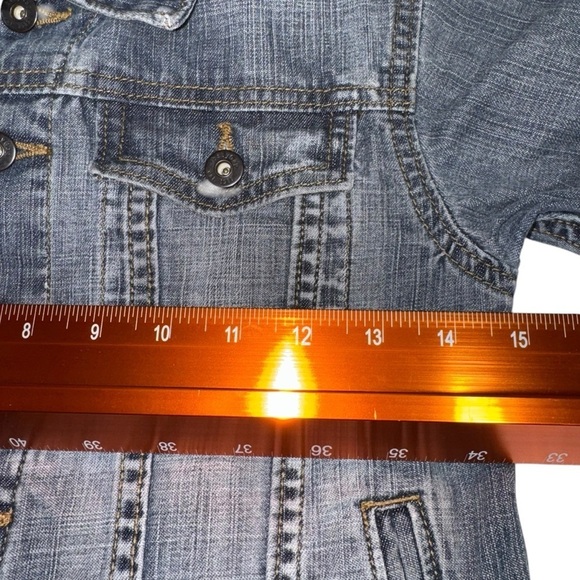 Baby Gap Kids Jean Jacket Trucker Blue Size 5 Years 2 Pocket 100% Cotton Faded - Picture 5 of 7